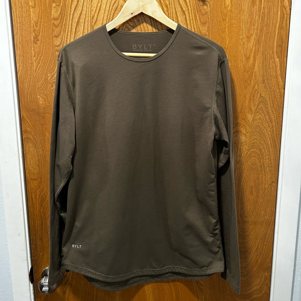 BYLT Premium Basic Olive LS Shirt-M